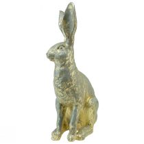 daiktų Dekoratyvinis zuikis Sitting Grey Gold Vintage Easter 20,5x11x37cm