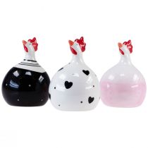 daiktų Dekoratyviniai viščiukai Velykų dekoravimo figūrėlės gaidys 11,5cm 3vnt