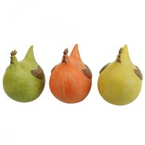 Deco vištiena Spalvingi Velykų papuošimai Žalia/Geltona/Oranžinė 13cm 3vnt.