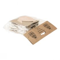 daiktų Dekoratyvinis vištienos gaidžio korio popierius baltas oranžinis 7,5×4,5×8 cm 6 vnt.