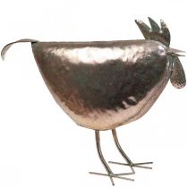 daiktų Deco Chicken Metal Deco Metal Bird Metallic Rosé 51×16×36cm