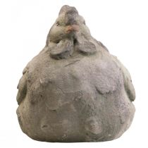 Deco vištienos didelė pilka keraminė vintažinė pavasarinė dekoracija 30cm