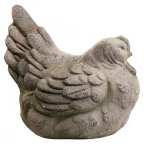 Deco vištienos didelė pilka keraminė vintažinė pavasarinė dekoracija 30cm