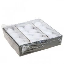 daiktų Baltos rutulinės žvakės, aukštos kokybės stalo dekoracija, atmosferinis apšvietimas vestuvėms, Advento, Ø60 mm, 16 vnt. rinkinys