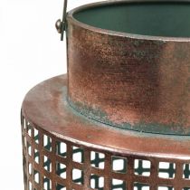 Dekoratyvinis žibintas Žibintas Metalinis su rankena Rožė Ø18cm H29cm