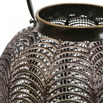 daiktų Dekoratyvinis žibinto žibinto pakabinamas metalinis papuošimas Ø25,5cm H43cm