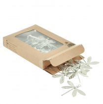 daiktų Dekoratyviniai laumžirgiai kabinti vasaros dekoracijai sidabriniai 5×4cm 36 vnt