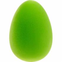 Dekoratyvinis velykinis kiaušinis žalias H25cm Velykų dekoravimas flokuoti dekoratyviniai kiaušiniai