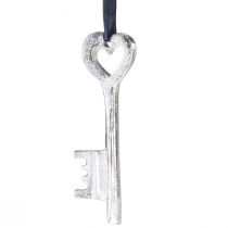 daiktų Dekoratyvinė raktų dekoratyvinė kabykla metalinė sidabrinė 4x11cm 6vnt