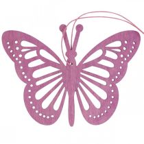daiktų Deco butterflies deco kabykla violetinė/rožinė/rožinė 12cm 12vnt