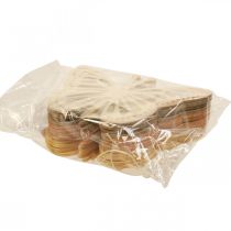 daiktų Dekoratyviniai drugeliai dekoratyvinė kabykla smėlio/rožinė/geltona 12cm 12 vnt