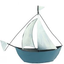 daiktų Dekoratyvinis burlaivis metalinis laivas dekoravimui 32,5×10×29cm