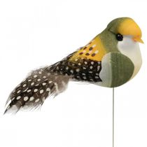 Deco birds mini paukštis ant vielos spyruoklinė dekoracija 3×6cm 12vnt