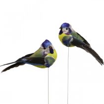Deco Birds on Wire Spring Deco Blue Tit 10×3cm 9vnt