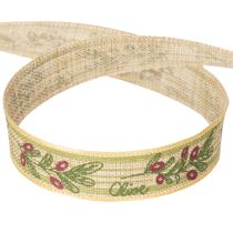 daiktų Dovanų juostelė alyvmedžio šakelė su elegantiškomis šakelėmis ir alyvuogėmis 1,5 cm 15 m