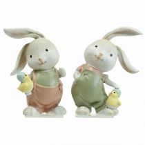 Deco figūrėlės deco triušiukų vaikai su jaunikliais H11cm 2vnt