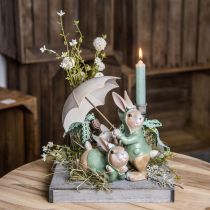 Deco figūrėlių triušių pora Deco triušių su skėčiu H22cm