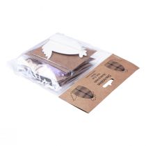 daiktų Dekoratyvinės figūrėlės korinio popieriaus viščiukai spalvoti 7,5×4,5×8 cm 6 vnt.