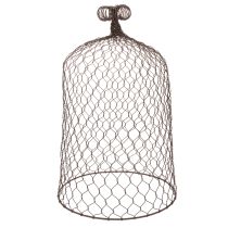 daiktų Dekoratyvinis metalinis varpelis, laipiojimo pagalvėlė, vielinis gaubtas, rudas, rūdžių spalvos, aukštis 50/41 cm, Ø 30/25 cm, 2 vnt. rinkinys