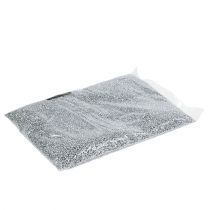 daiktų Dekoratyvinės granulės, sidabriniai dekoratyviniai akmenys, 2 mm - 3 mm, 2 kg