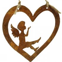 Deco kabykla metalinė patina deco heart angel Ø15cm 6vnt