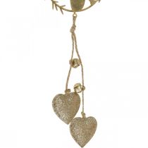 daiktų Deco pakabos langas, metalinis vainikas Adventas, angelas, elnias Ø9cm rinkinys iš 3