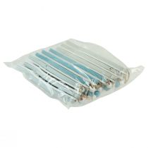 daiktų Dekoratyvinė kabykla žuvies medžio pakabinama dekoracija jūrinė mėlyna 12cm 9 vnt