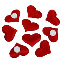 Dekoratyvinės širdelės raudonos 27mm x 32mm 100p