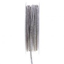 Dekoratyvinis virvelė odinė virvelė pilka su kniedėmis 3mm 15m