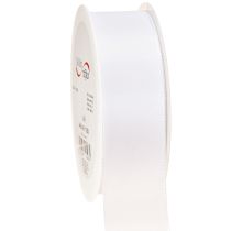 daiktų Dekoratyvinė juostelė dovanų juostelė balta poliesterio 40mm 50m