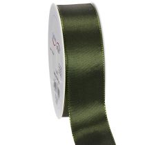 daiktų Satininė juostelė dovanų pakavimui, taftos juostelė, žalia, 40 mm pločio, 5 m ilgio