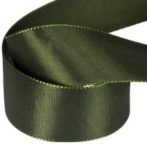 daiktų Satininė juostelė dovanų pakavimui, taftos juostelė, žalia, 40 mm pločio, 5 m ilgio
