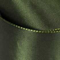 daiktų Satininė juostelė dovanų pakavimui, taftos juostelė, žalia, 40 mm pločio, 5 m ilgio