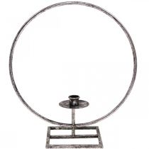 daiktų Dekorinis žiedas metalinis žvakidė sidabrinis shabby chic Ø32cm
