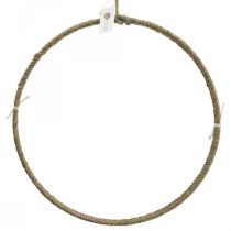 Dekoratyvinis žiedas džiutas Scandi dekoratyvinis žiedas pakabinimui Ø40cm 2vnt
