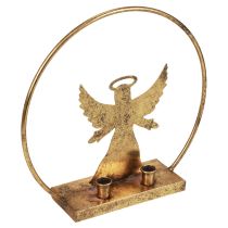 Dekoratyvinis žiedas metalinis angelas dekoratyvinis žvakių laikiklis Kalėdinis Ø37,5cm