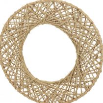 Dekoratyviniai žiedai džiutu dengti pakabinami papuošimai boho dekoracija gamta Ø38cm 2vnt