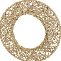daiktų Dekoratyviniai žiedai džiutu dengti pakabinami papuošimai boho dekoracija natural Ø38cm 2vnt