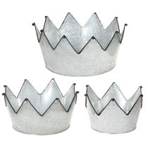 daiktų Dekoratyvinis dubenėlis su metaliniu vainikėliu Ø26,5/22,5/19 cm, 3 vnt. rinkinys