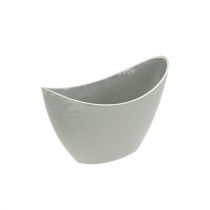 daiktų Dekoratyvinis dubuo plastikinis pilkas 20cm x 9cm H11,5cm 1 vnt