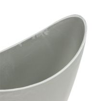 daiktų Dekoratyvinis dubuo plastikinis pilkas 20cm x 9cm H11,5cm 1 vnt