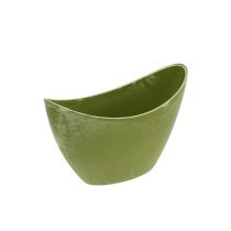 Dekoratyvinis dubuo plastikinis šviesiai žalias 20cm x 9cm A11,5cm, 1vnt