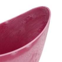 daiktų Dekoratyvinis dubuo plastikinis rožinis 20cm x 9cm H11,5cm 1 vnt