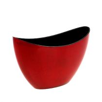 daiktų Dekoratyvinis dubuo plastikinis raudonai juodas 24cm x 10cm x 14cm 1 vnt