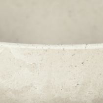 daiktų Dekoratyvinis dubuo su pagrindu, plastikinis, apvalus, kreminės spalvos, Ø19 cm, aukštis 8 cm
