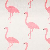 daiktų Dekoratyvinis audinys flamingo baltai rožinis 30cm x 3m