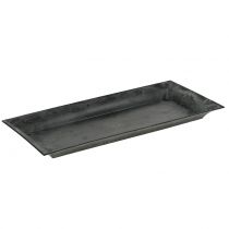 Dekoratyvinis padėklas marmurinis antracitas 36x17cm 6 vnt