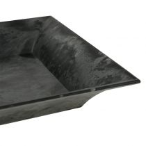 daiktų Dekoratyvinis padėklas marmurinis antracitas 36x17cm 6vnt