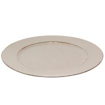 daiktų Dekoratyvinė plastikinė lėkštė, pilkai ruda, Ø33 cm
