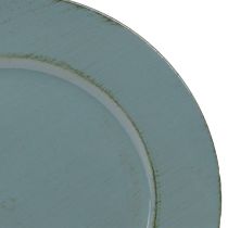 daiktų Dekoratyvinė plastikinė lėkštė, dekoratyvinė plastikinė lėkštė, petroletiškai ruda, Ø33cm
